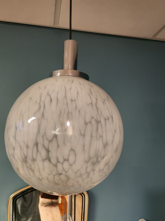 Image 1 of Vintage Glazen Bol Hanglamp