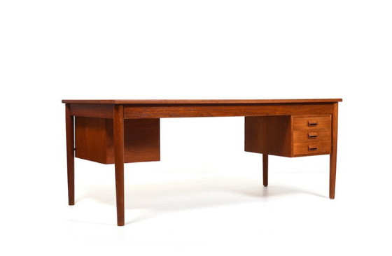 Image 1 of Vintage dubbele bureau in teak van Børge Mogensen voor Søborg Møbelfabrik, jaren 1950