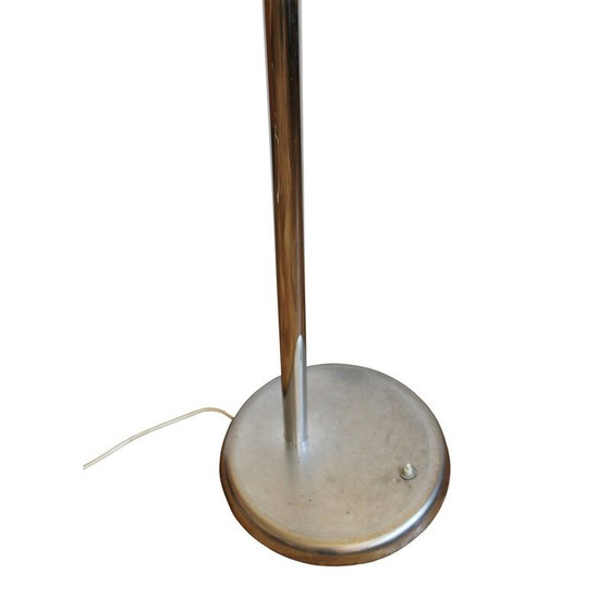 Image 1 of Vintage koperen en roestvrij stalen vloerlamp, Tsjecho-Slowakije 1930