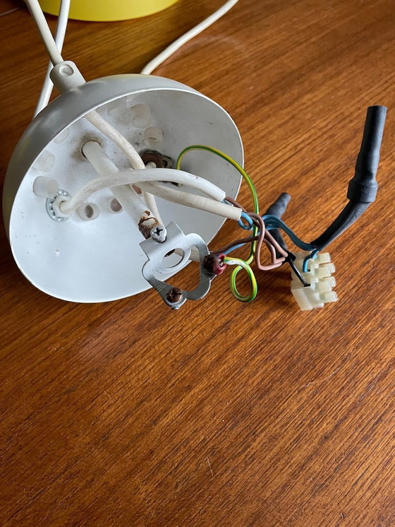 Image 1 of Vintage hanglamp met 3 lampen, van Le Dauphin, 1980S