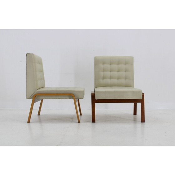 Image 1 of Paar vintage fauteuils van Drevopodnik Holesov voor Ludvik Volak, Tsjecho-Slowakije 1970