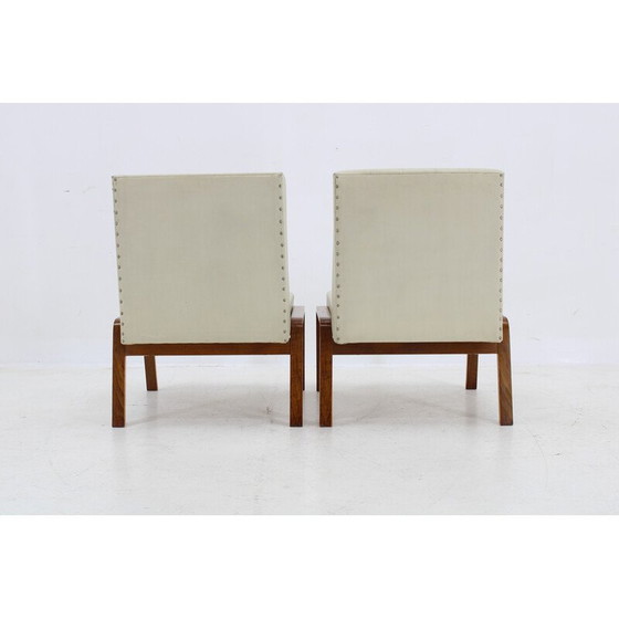 Image 1 of Paar vintage fauteuils van Drevopodnik Holesov voor Ludvik Volak, Tsjecho-Slowakije 1970