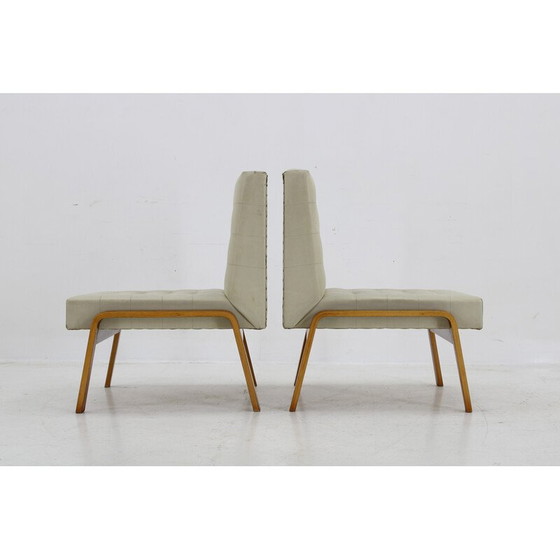 Image 1 of Paar vintage fauteuils van Drevopodnik Holesov voor Ludvik Volak, Tsjecho-Slowakije 1970