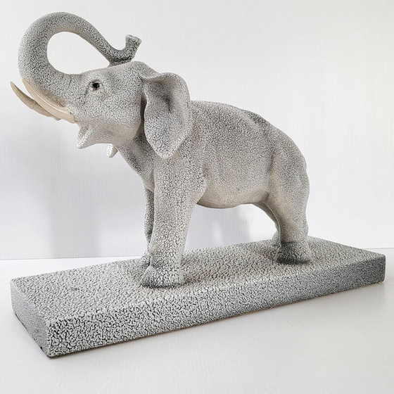 Image 1 of Vintage keramische olifant sculptuur, 1950