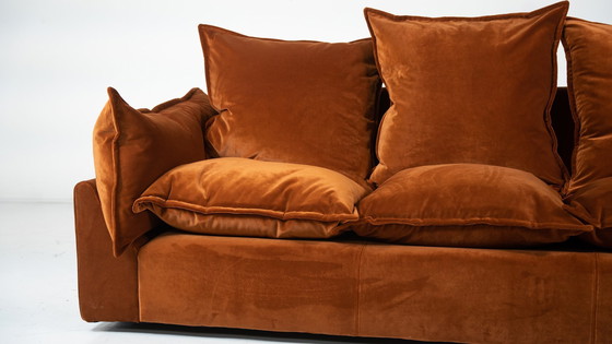 Image 1 of Mid Century Moderne Sofa "Cado" Door Gunnar Gravesen en David Lewis Divano Voor Icf, Italië, 1970S - Nieuwe Bekleding