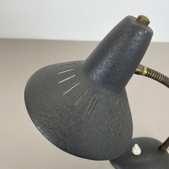 Image 1 of Originele Hollywood Regency Stilnovo Stijl Messing Sputnik Tafellamp, Italië 1950S