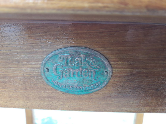 Image 1 of Teak & Garden teakhouten tuintafel 86x86x75(h)cm