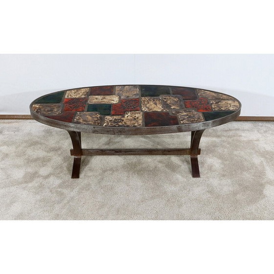 Image 1 of Vintage langwerpige salontafel, 1970