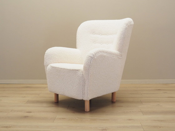 Image 1 of Witte fauteuil, Scandinavisch ontwerp, Productie: Denemarken