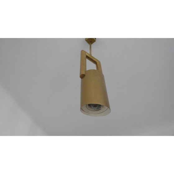 Image 1 of Set van vier vintage hotel design hangers van messing 1980