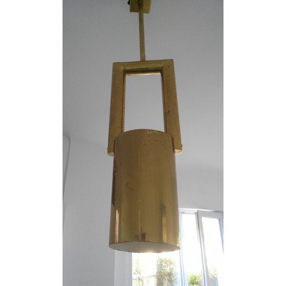 Image 1 of Set van vier vintage hotel design hangers van messing 1980
