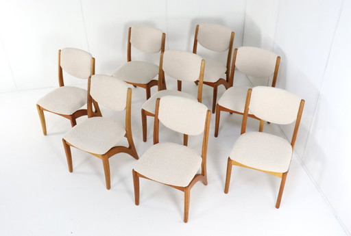 8X Deense Stoel Stoelen 'Kettrup' Vintage