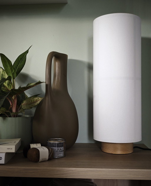 1 Audo Copenhagen Hashira Lamp Wit Berk Basis Als Nieuw