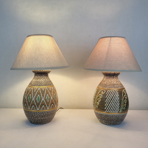 2 Jacques Breugnot Aardewerk Lampen