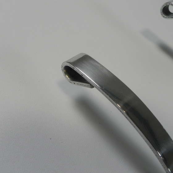 Image 1 of Aluminium Vintage Wandkapstok Met 5 Haken, Jaren 50