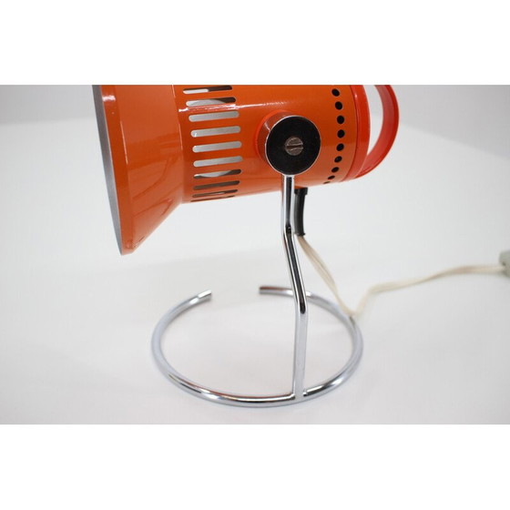 Image 1 of Vintage verstelbare oranje tafellamp, Tsjecho-Slowakije 1970
