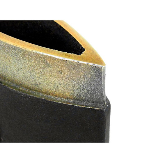 Image 1 of Vintage bronzen vaas abstracte kunst door Esa Fedrigolli voor Esart Italië, 1980