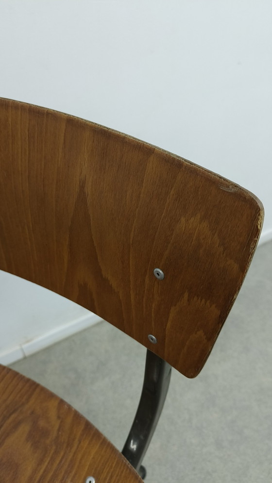 Image 1 of Industriële Vintage Kinderstoel Schoolstoel In Stijl Friso Kramer Marko 