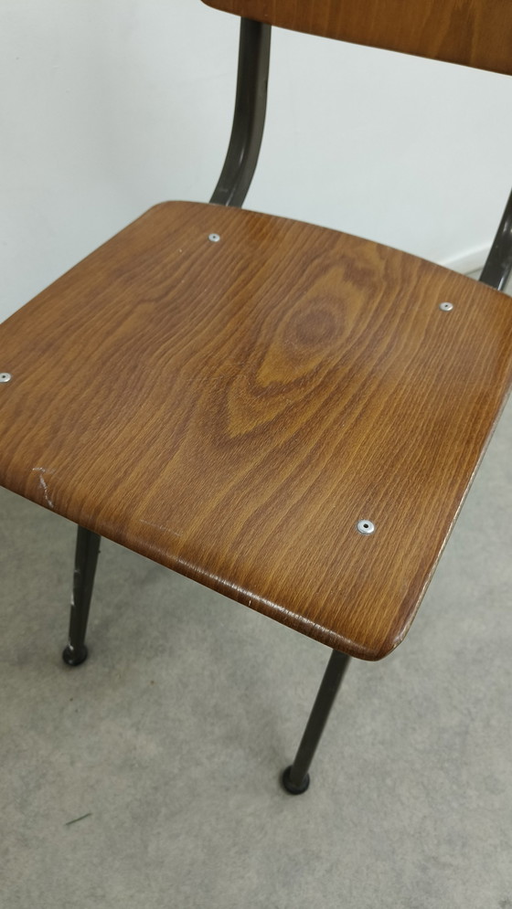 Image 1 of Industriële Vintage Kinderstoel Schoolstoel In Stijl Friso Kramer Marko 