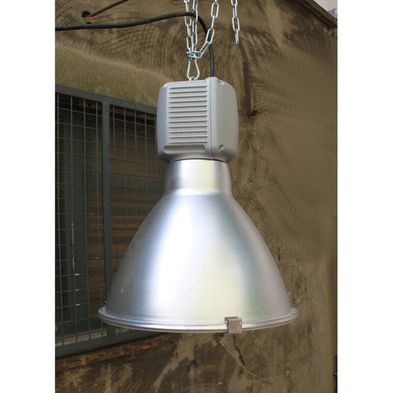 Image 1 of Vintage industriële aluminium lamp