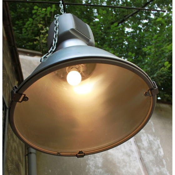 Image 1 of Vintage industriële aluminium lamp