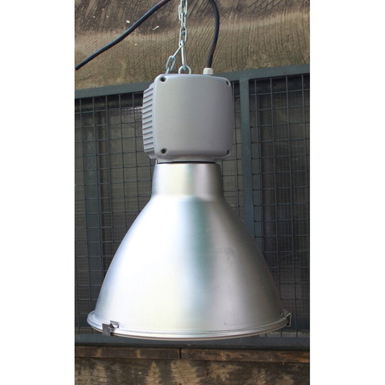 Image 1 of Vintage industriële aluminium lamp