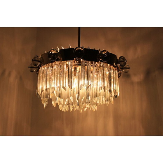 Image 1 of Vintage kristallen kroonluchter voor 14 lampen