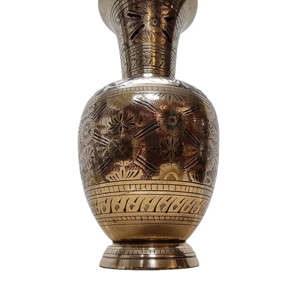 Image 1 of Vintage Messing Vaas Uit India