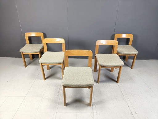 Brutalistische Eetkamerstoelen Set Van 6, 1970S