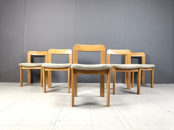 Image 1 of Brutalistische Eetkamerstoelen Set Van 6, 1970S