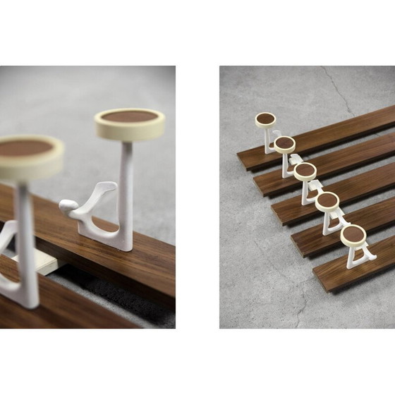 Image 1 of Vintage Scandinavische teakhouten wandkapstok, Denemarken 1950