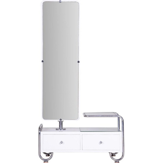 Image 1 of Vintage witte bauhaus kaptafel spiegel door Petr Vichr, 1930