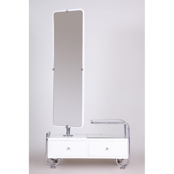 Image 1 of Vintage witte bauhaus kaptafel spiegel door Petr Vichr, 1930