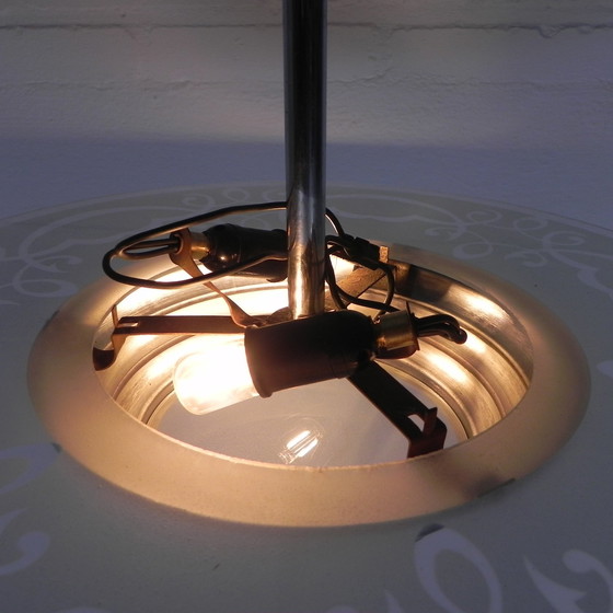 Image 1 of Art Deco Hanglamp Met Glazen Schijf, Jaren 30