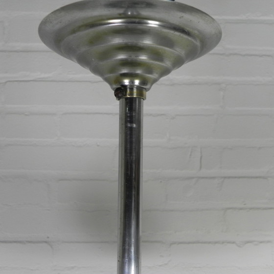 Image 1 of Art Deco Hanglamp Met Glazen Schijf, Jaren 30