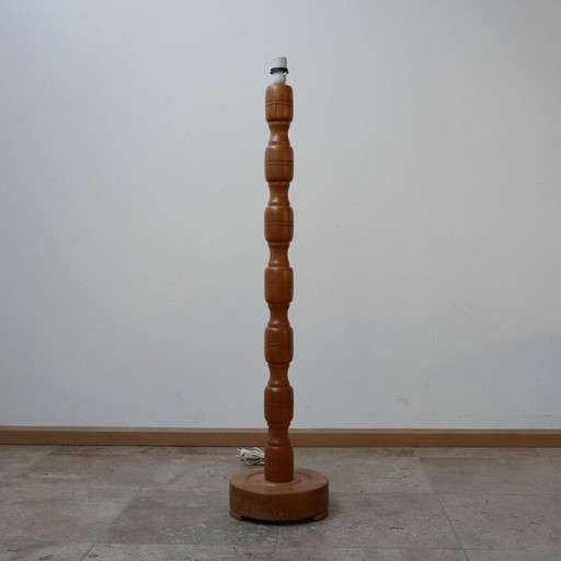 Vintage grenen vloerlamp, Zweden 1970