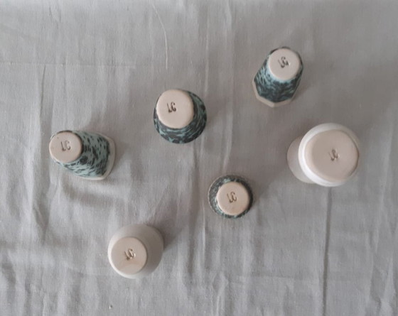 Image 1 of Set Van 6 Keramische “Multiculturele Thee- En Koffiekopjes” – Liane Castermans