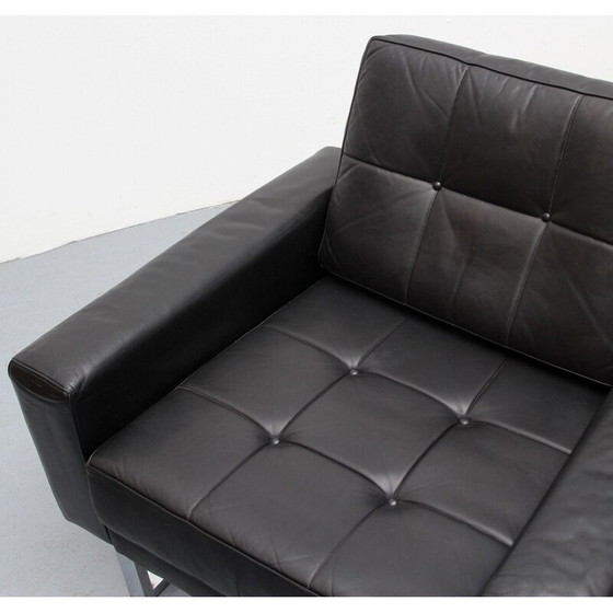 Image 1 of Vintage leren fauteuil op verchroomde poten, 1970