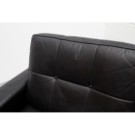 Image 1 of Vintage leren fauteuil op verchroomde poten, 1970