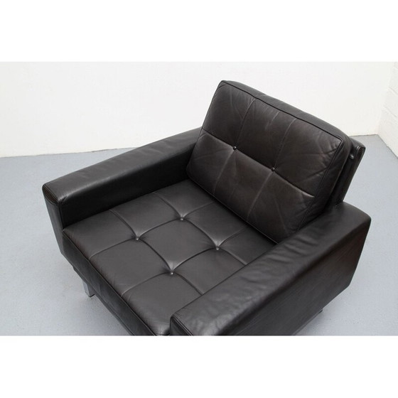 Image 1 of Vintage leren fauteuil op verchroomde poten, 1970