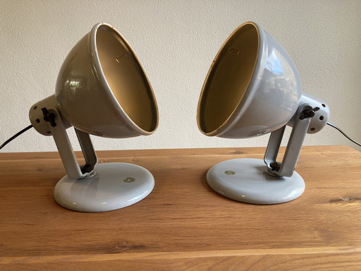 2x Philips vintage tafellampen