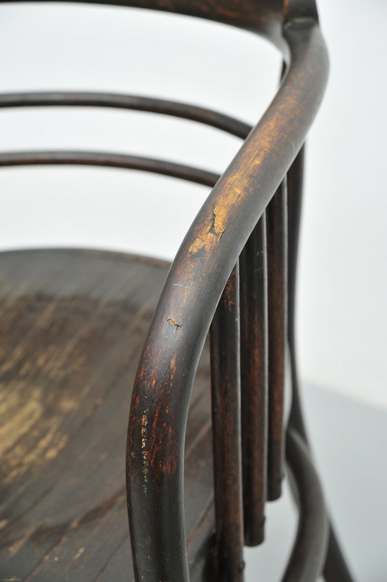 Image 1 of 2x Jacob & Josef Kohn gebogen houten stoelen