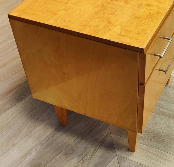 Image 1 of Vintage kaptafel en bijzetkast