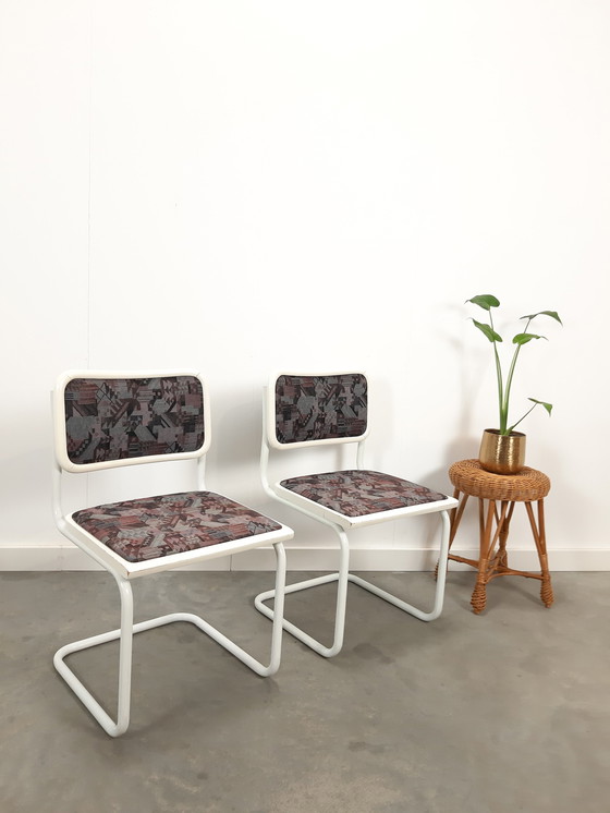 Image 1 of 2x Vintage buisframe stoelen