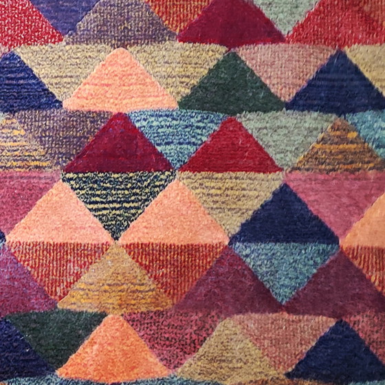 Image 1 of Prachtig wollen vloerkleed uit de jaren 80 van Missoni voor T&J Vestor genaamd "Luxor". Gemaakt in Italië