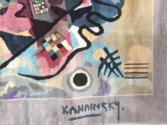 Image 1 of Vintage wandtapijt naar Wassily Kandinsky