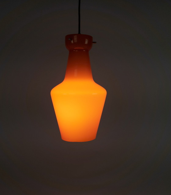 Image 1 of Targetti Sankey - Made in Italy - opaalglas - oranje - hanglamp - 1960's