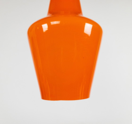 Image 1 of Targetti Sankey - Made in Italy - opaalglas - oranje - hanglamp - 1960's