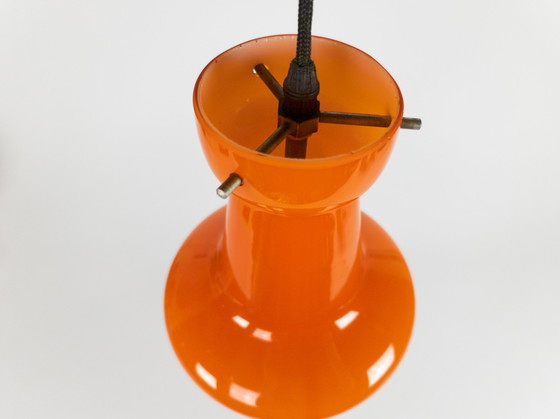 Image 1 of Targetti Sankey - Made in Italy - opaalglas - oranje - hanglamp - 1960's