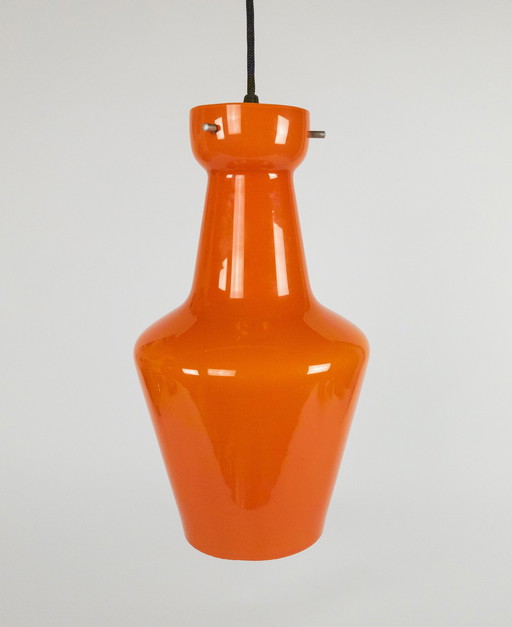 Targetti Sankey - Made in Italy - opaalglas - oranje - hanglamp - 1960's